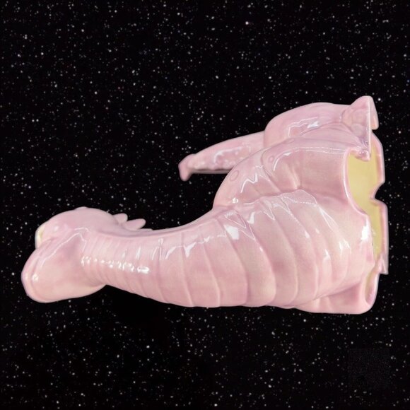 Ceramic Hand Painted Ceramic Pink Dinosaur Figurine Whimsical Figure Vintage - Picture 12 of 12